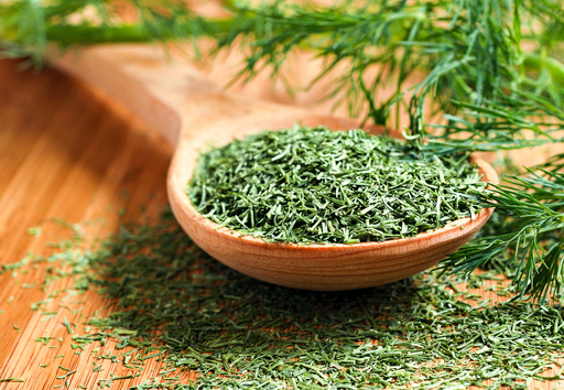Dried and fresh dill weed