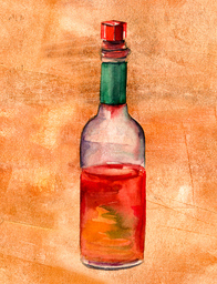 drawing of Tabasco sauce bottle