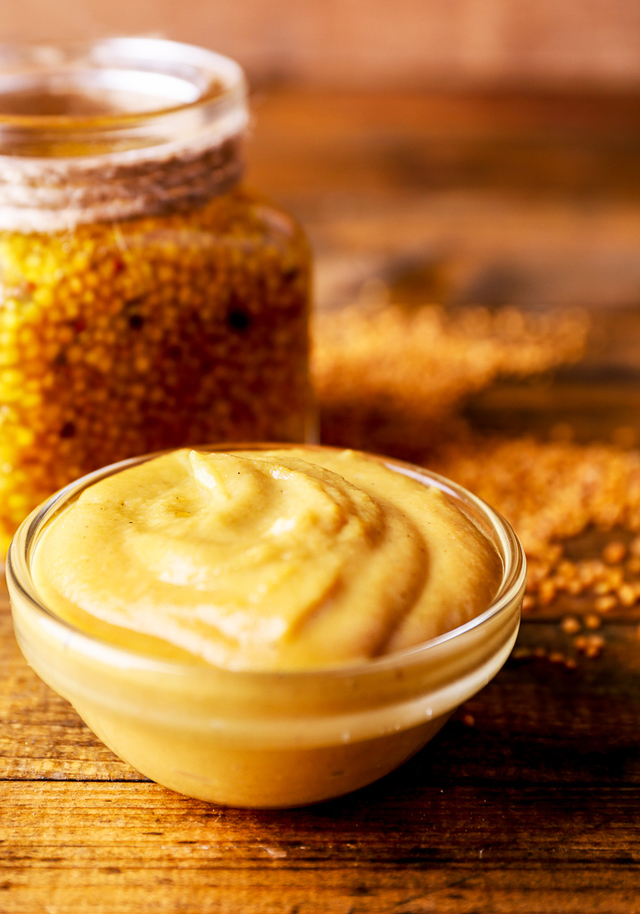Dijon mustard close-up