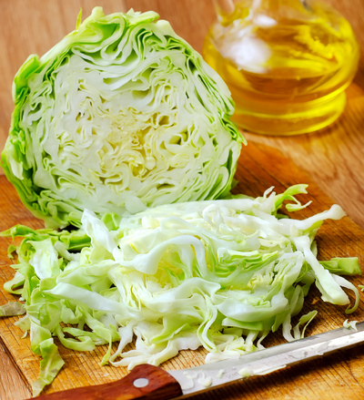 cabbage, halved sliced