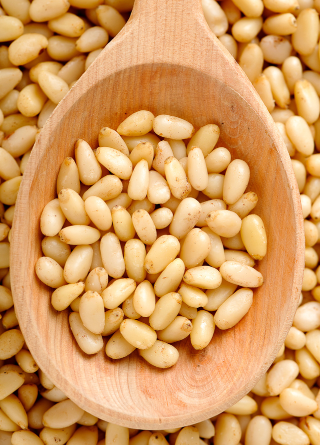 pine nuts close-up