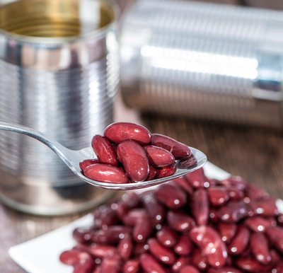 red kidney beans from a can