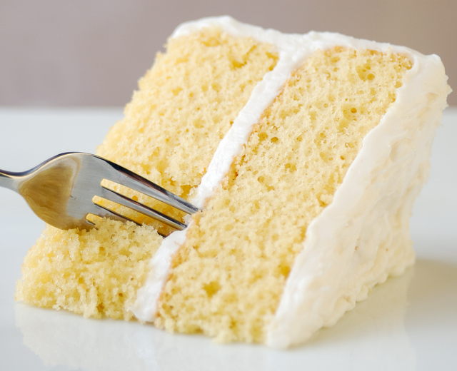 yellow cake prepared from mix
