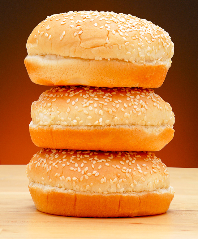 hamburger buns with sesame seeds