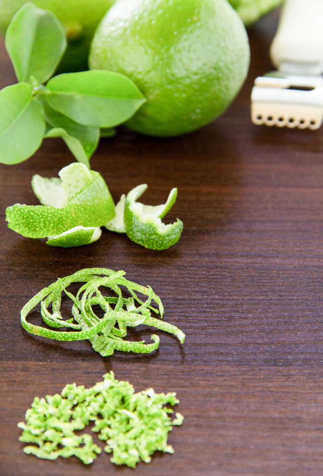 lime zest and peel