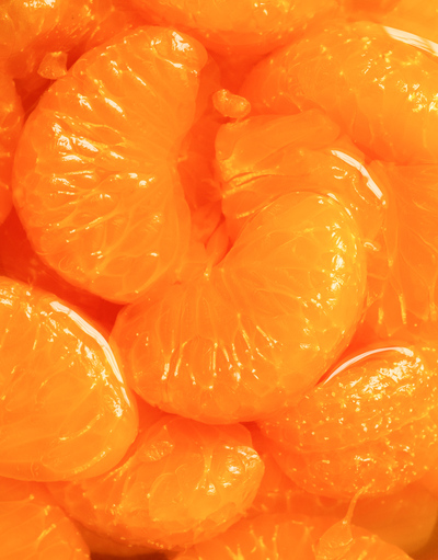 mandarin orange segments close-up