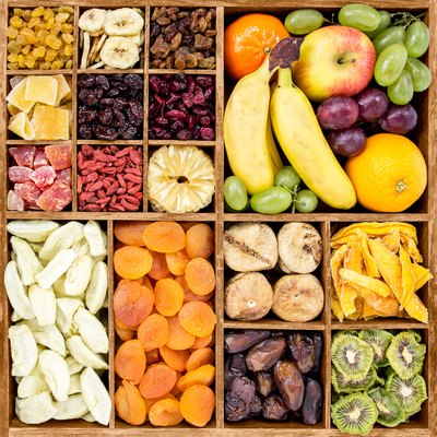 variety of dried fruits