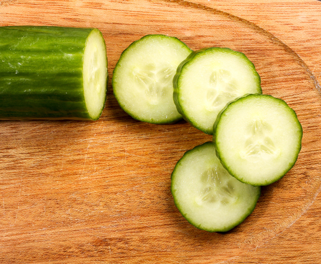 English cucumber sliced