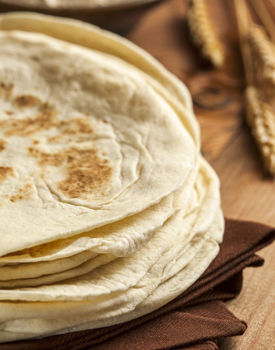 flour tortillas close-up